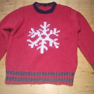 GAP Kids sz S (5-6) Red Snowflake Sweater Boys